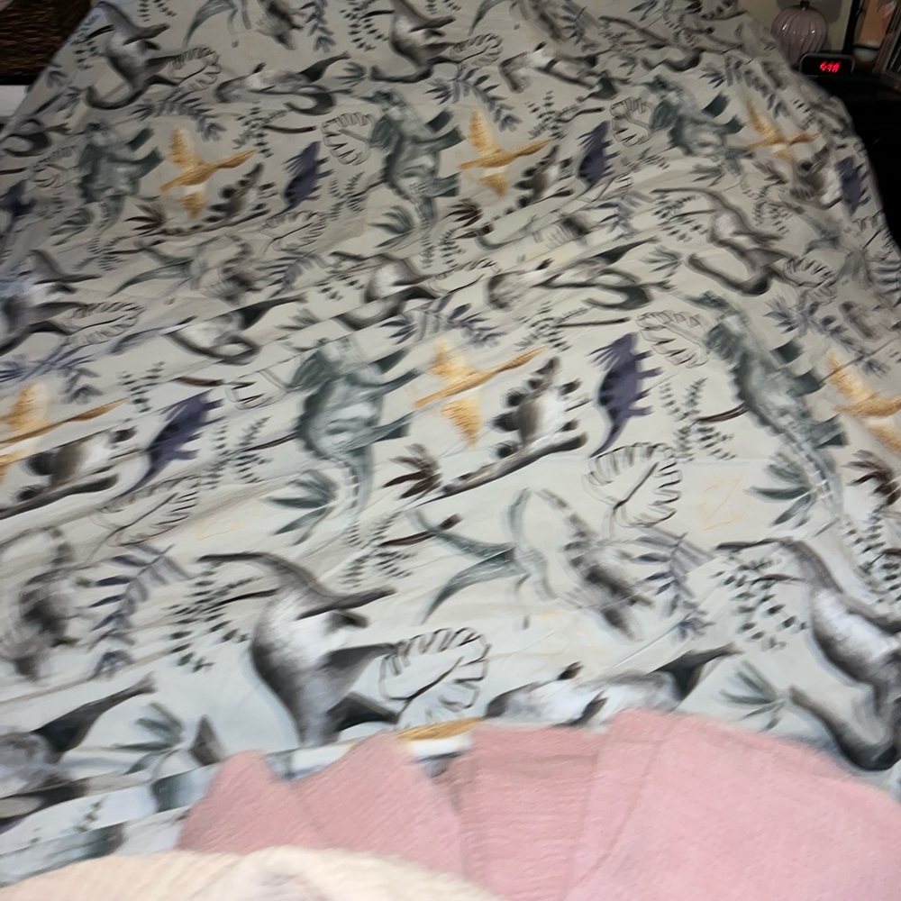 Pottery Barn~Jurassic~Dinosaur Queen/Full Duvet w/2 Shams~100% Organic Cotton - Picture 7 of 16